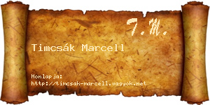 Timcsák Marcell névjegykártya