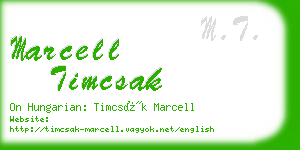 marcell timcsak business card